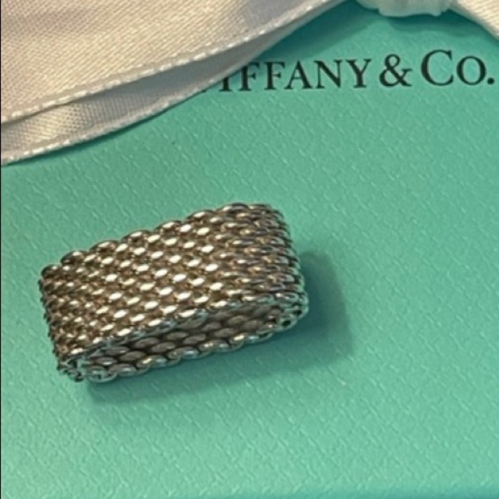 SOLD 💯% Authentic Tiffany & Co Mesh Ring ✨ - Picture 2 of 5